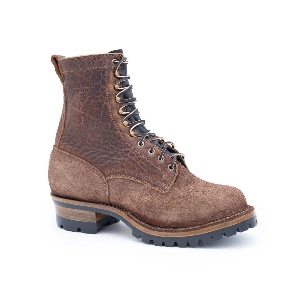 Drew's Men's 8-inch Logger Bison - Congnac